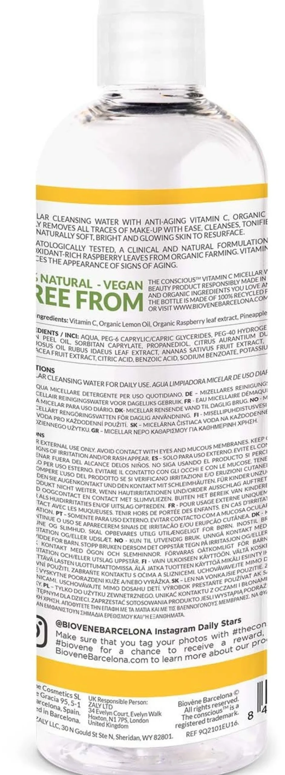 Agua Micelar Desmaquillante con Vitamina C