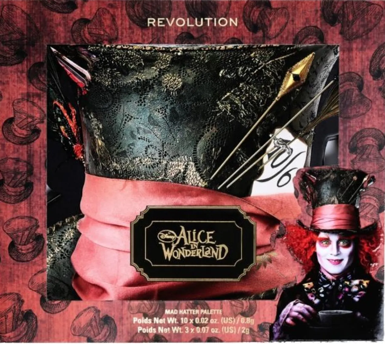 Alice in Wonderland Paleta de rostro Mad Hatter