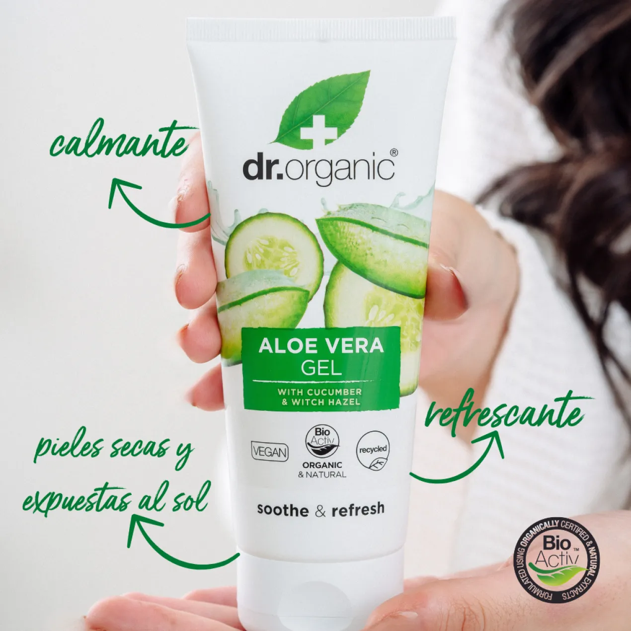 Aloe Vera Gel con Pepino y Caléndula