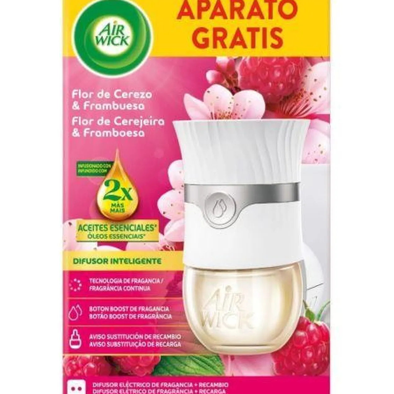 Ambientador Eléctrico + Recambio Flor de Cerezo y Frambuesa