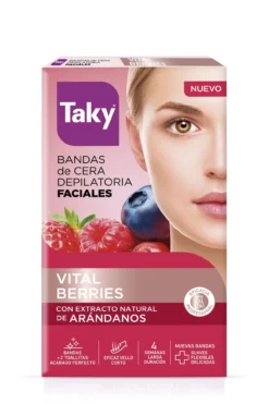 Bandas de Cera Depilatoria Faciales Frutos Rojos