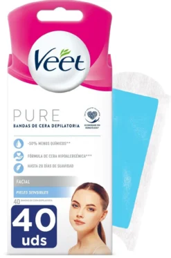 Bandas de Cera Depilatoria para Depilación Facial