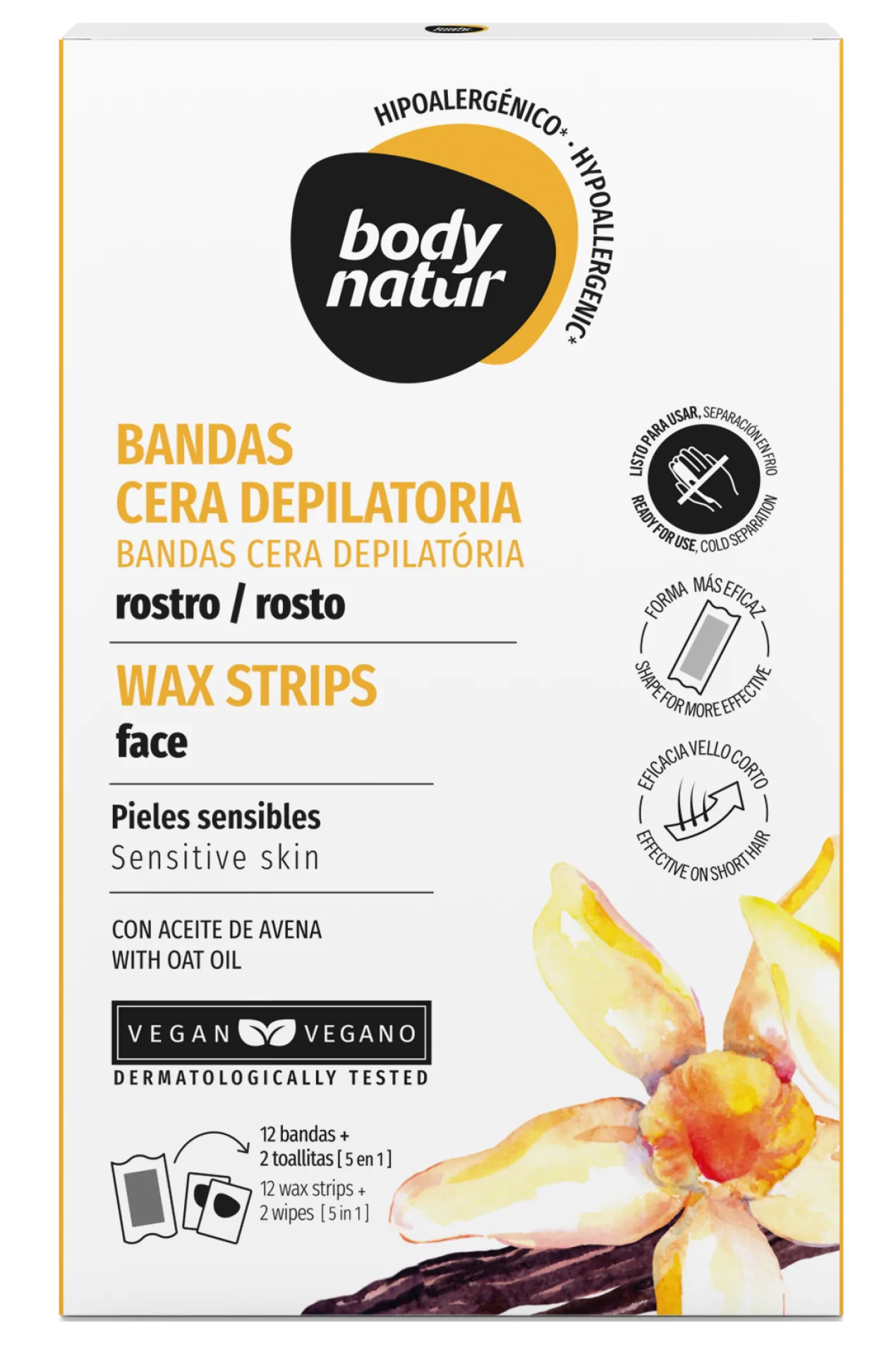 Bandas Depilatorias para el Rostro de Pieles Sensibles