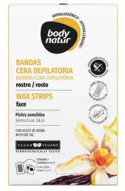 Bandas Depilatorias para el Rostro de Pieles Sensibles