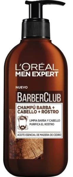 Barber Club Champú 3 en 1 para barba, cabello y rostro