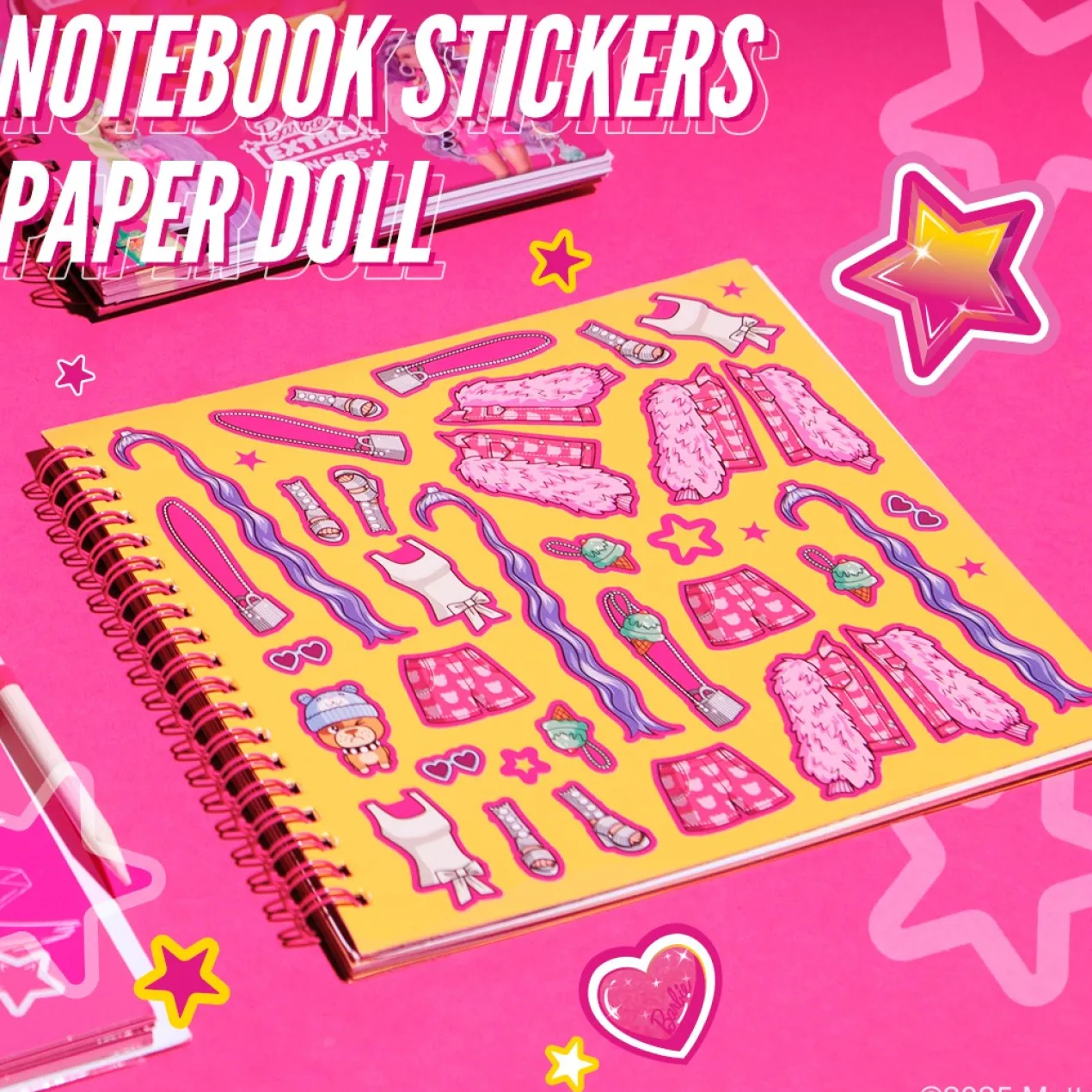 Barbie™ / Princess Notebook Stickers Paper Doll Cuaderno