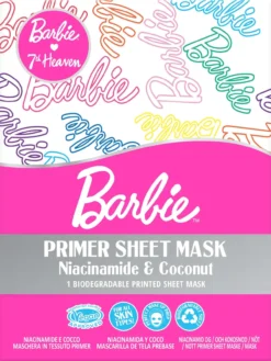 Barbie Primer Sheet Mask Mascarilla de Tela Prebase con Niacinamida y Coco