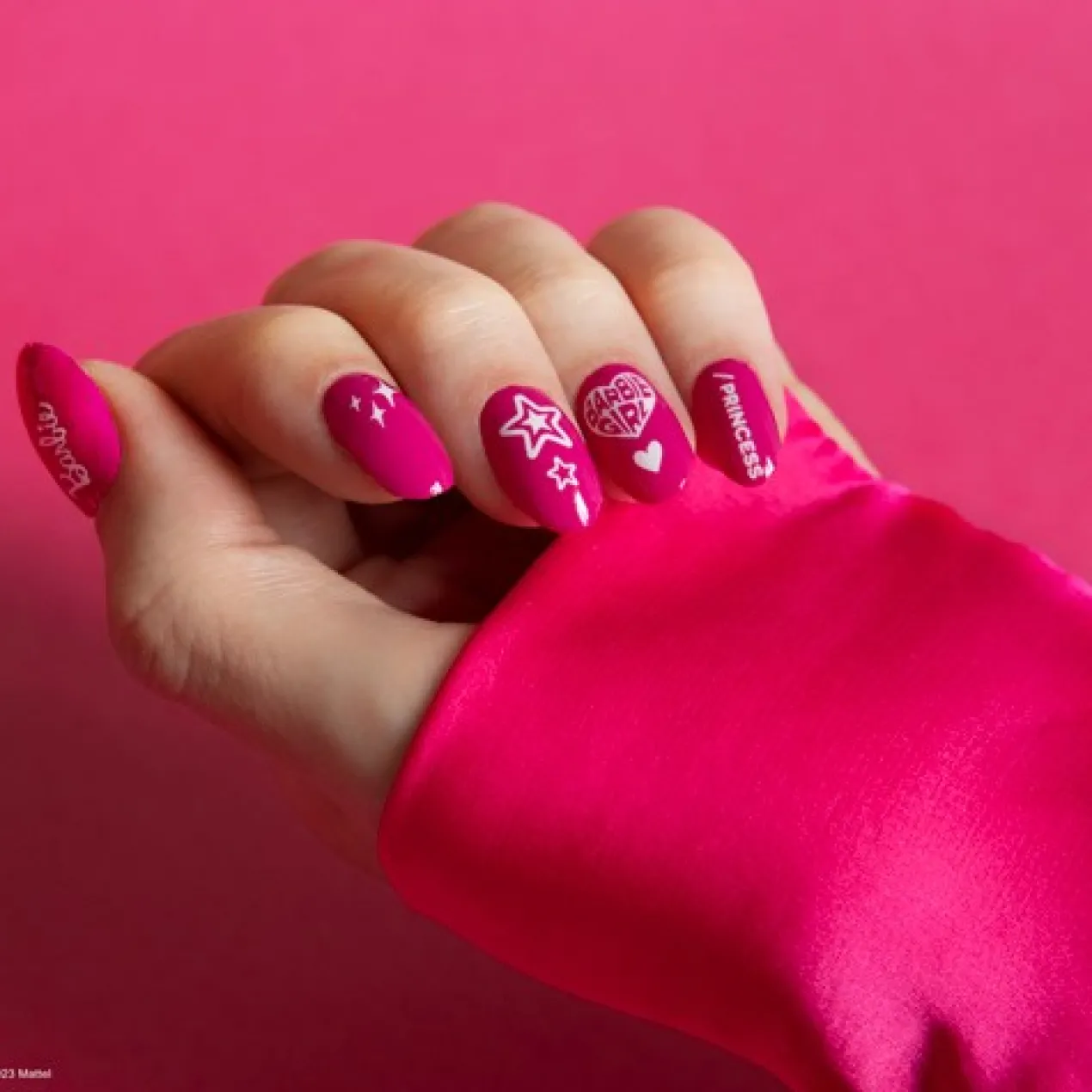 Barbie™/Princess Stickers Magenta Para Uñas