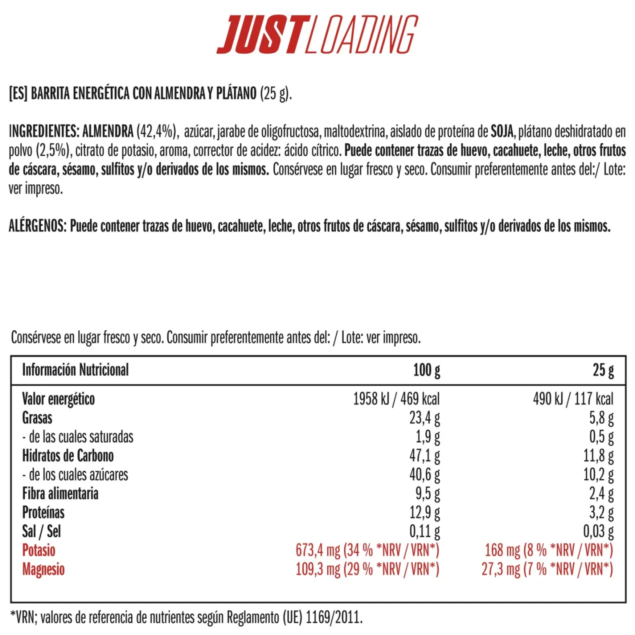 Barritas Energéticas de Almendra y Plátano
