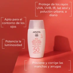 Bee Sun Safe Fluido Facial Reparación Antiedad SPF50