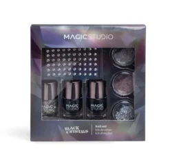 Black Crystals Set Completo de Uñas