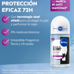 Black & White Authentic Roll on Desodorante Para Mujer