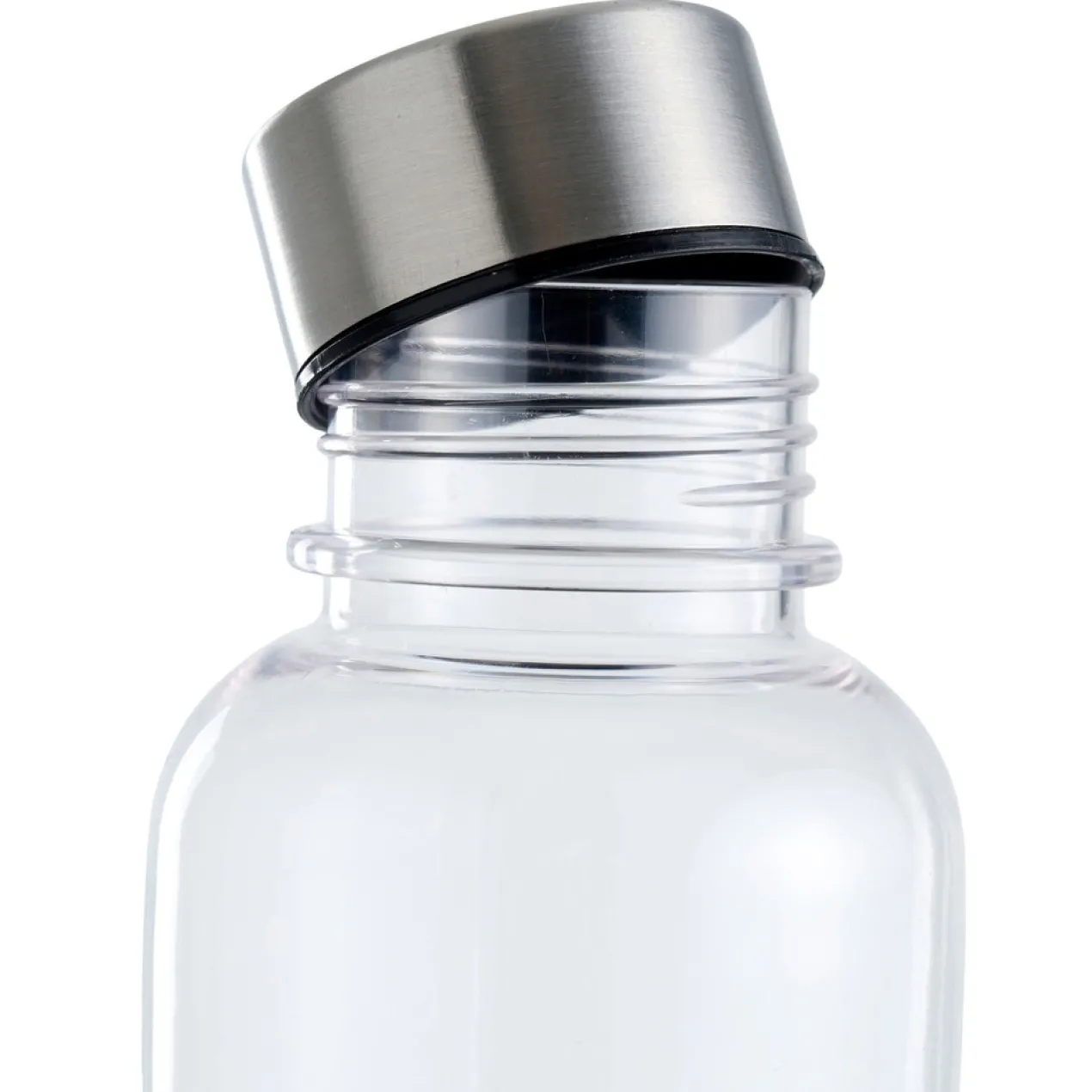 Botella de plástico con tapón de acero