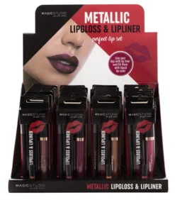 Brillo de Labios Metálico & Delineador de Labios