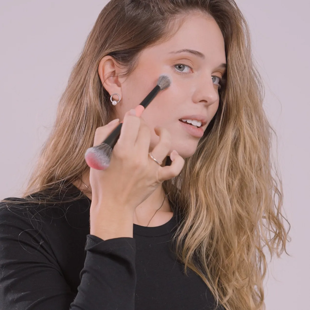 Brocha Doble Para Colorete Crema E Iluminador Duo Twist DT4