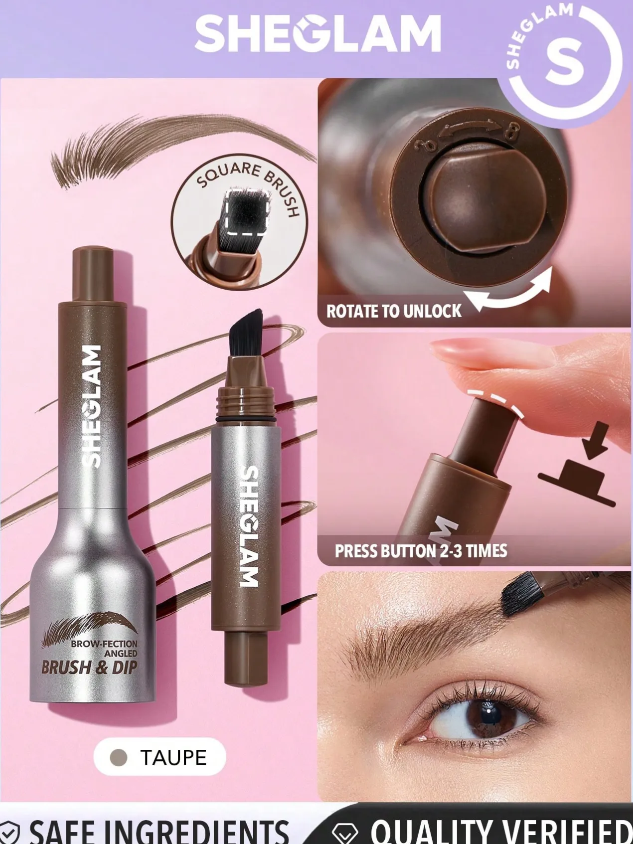 Brow-Fection Angled Brush & Dip Maquillaje Líquido de Cejas