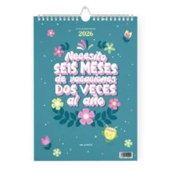 Calendario de Pared 2026 Necesito Seis Meses