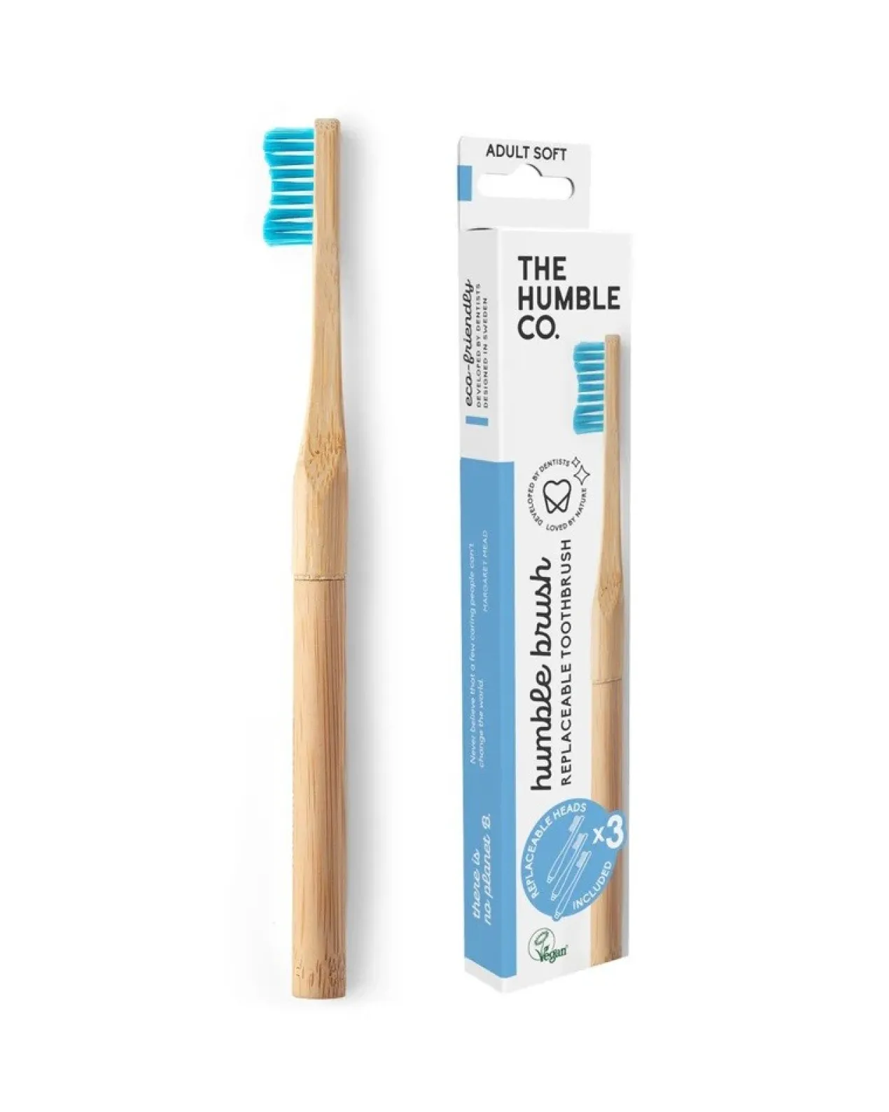 Cepillo de Dientes de Bambú con Cabezal Reemplazable Adult Soft