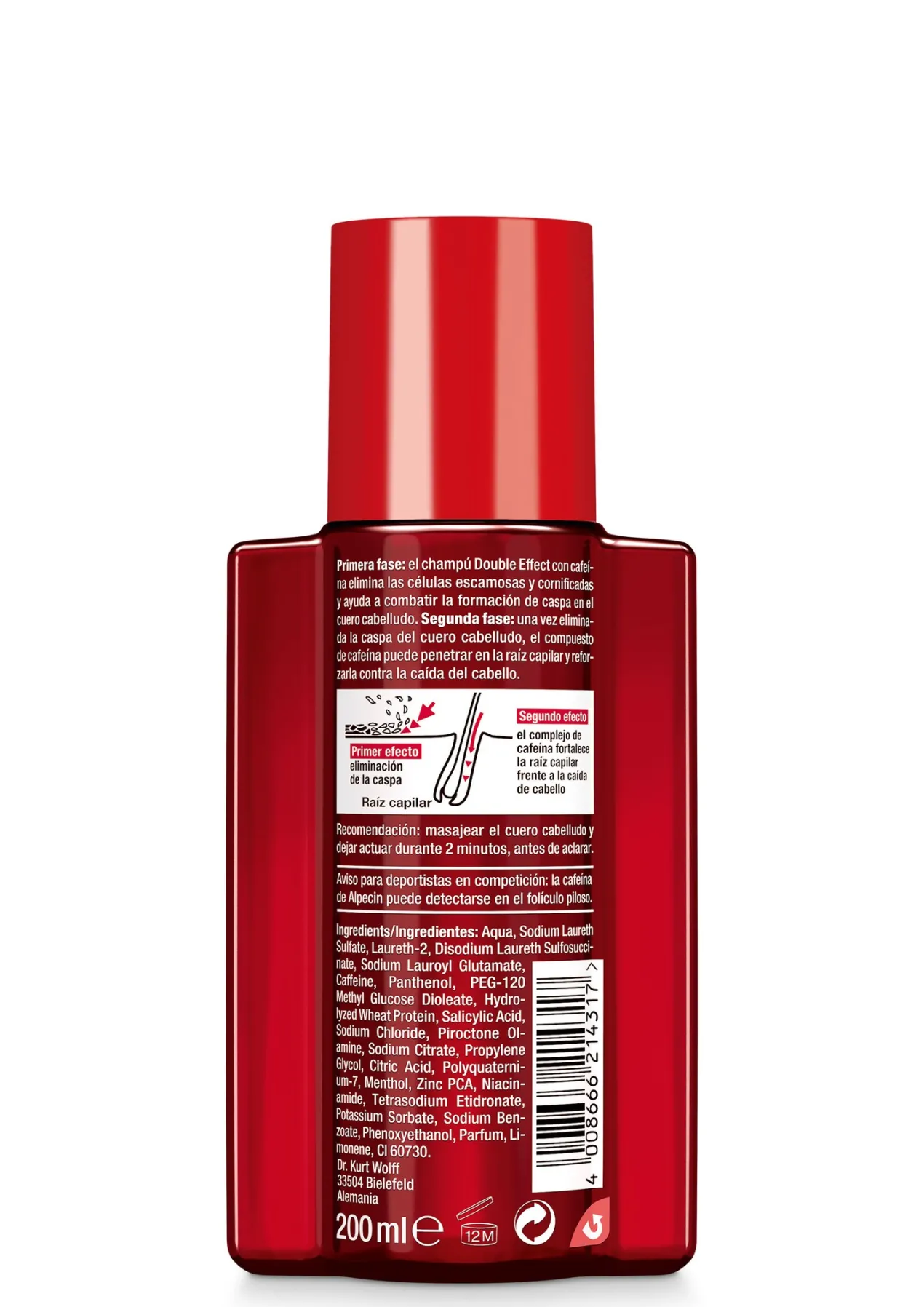Champú Doble Efecto Anticaída y Anticaspa