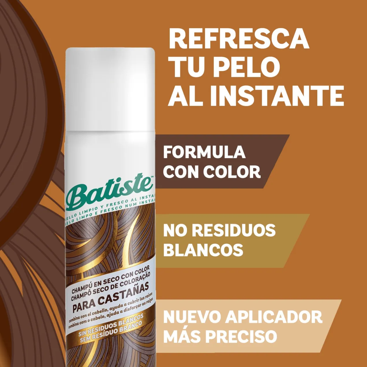 Champú en Seco con Color para Castañas