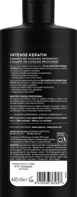 Champú Keratin Cabello Encrespado y Seco