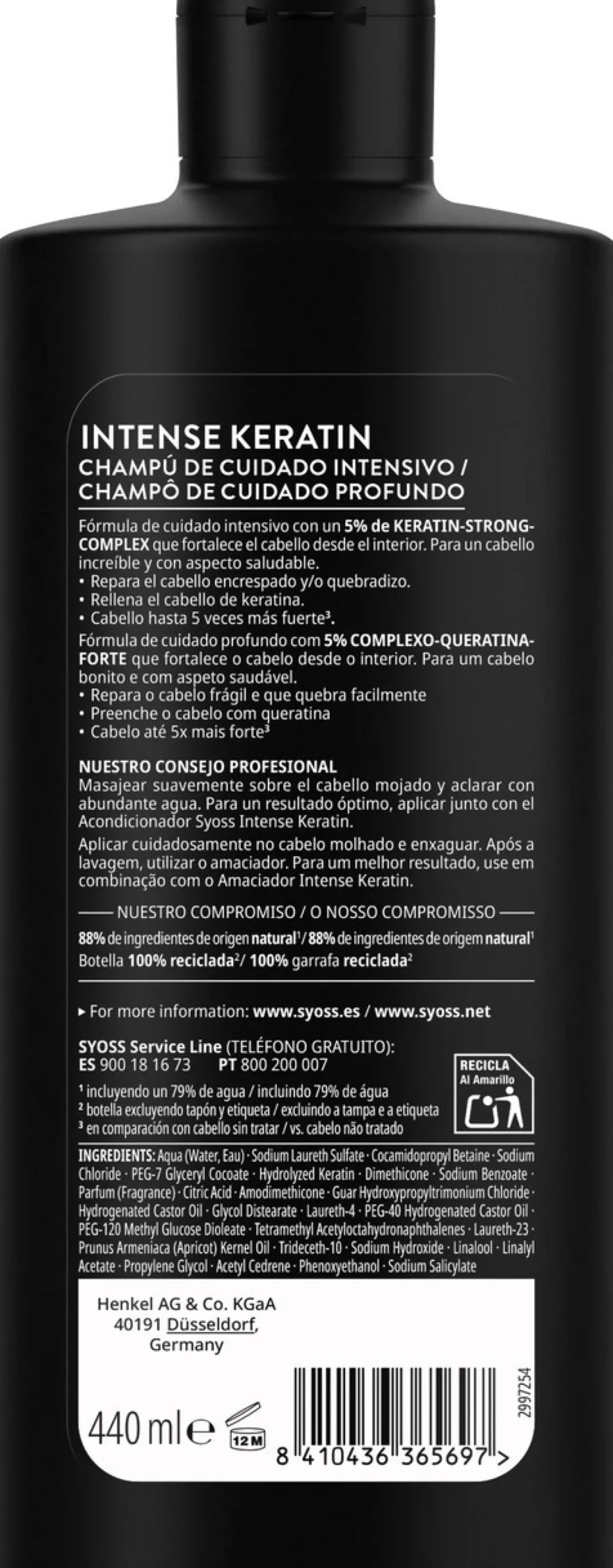 Champú Keratin Cabello Encrespado y Seco