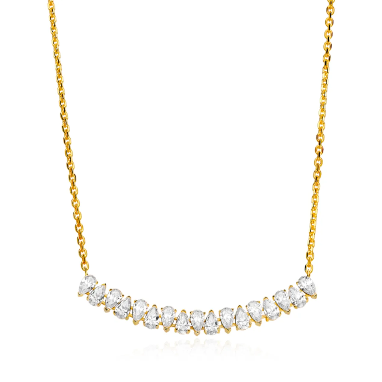 Collar Dhan Plata de Ley / Recubrimiento oro 18K