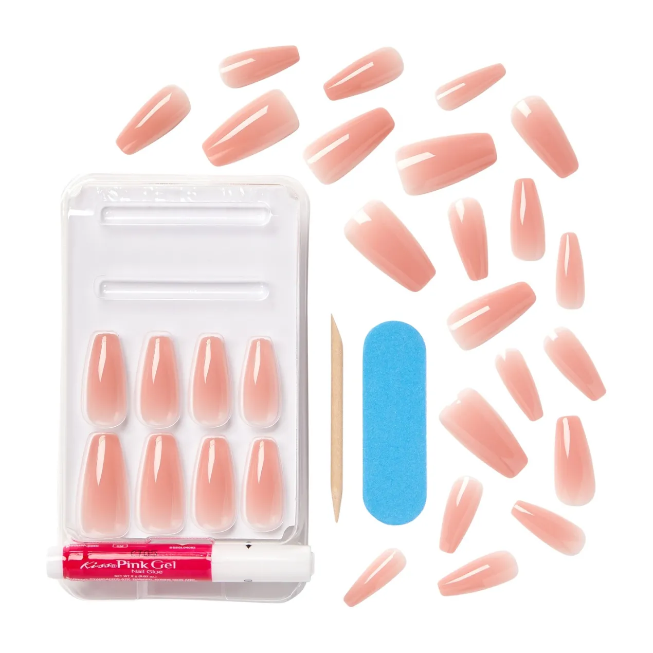 Color Nails Nude Uñas Postizas