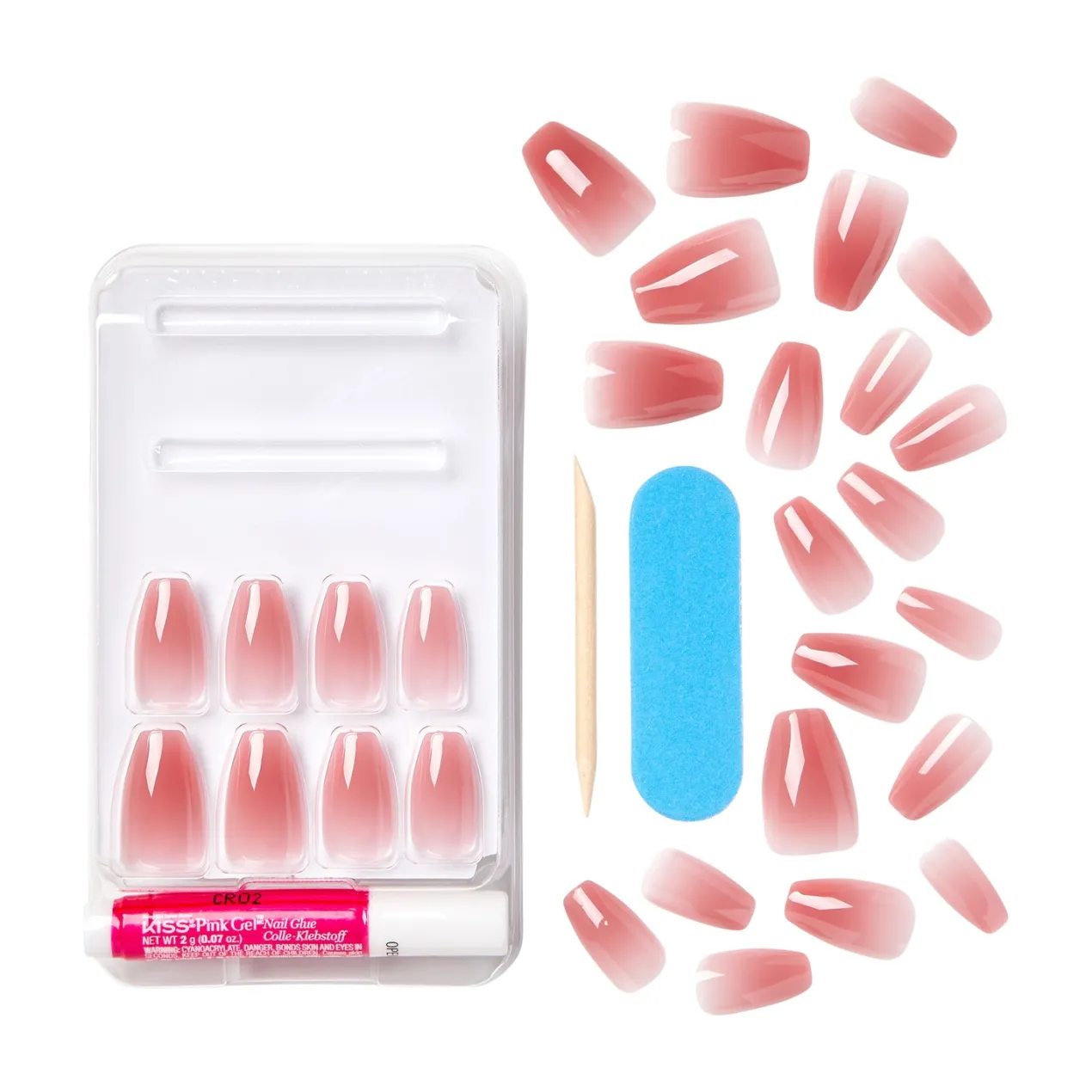 Color Nails Nude Uñas Postizas