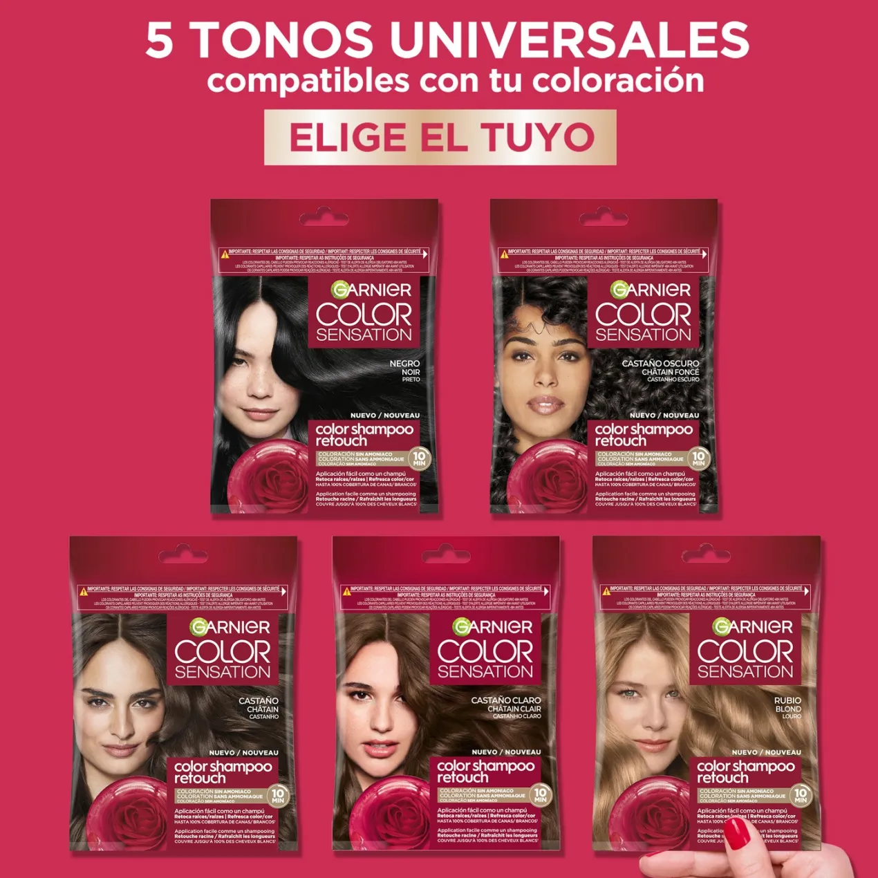 Color Sensation Color Shampoo Retouch Coloración Semi-permanente Sin Amoniaco