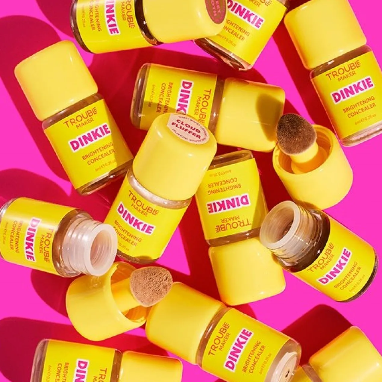 Corrector Cremoso Iluminador Dinkie Brightening Caffeine Concealer