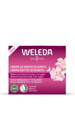 Crema de Noche Alisante de Rosa Mosqueta y Té Blanco