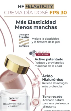 Crema Hyaluron-Filler + Elasticity Día Rosé SPF30 + Refill