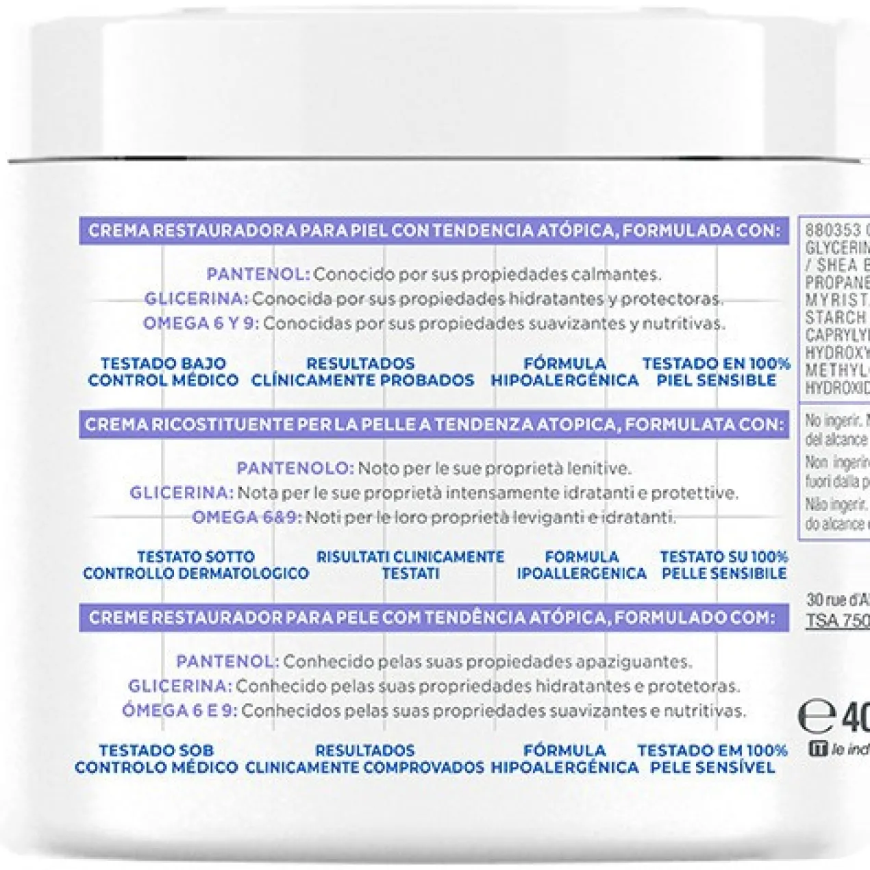 Crema Restauradora Panthenol Comfort Piel Atópica
