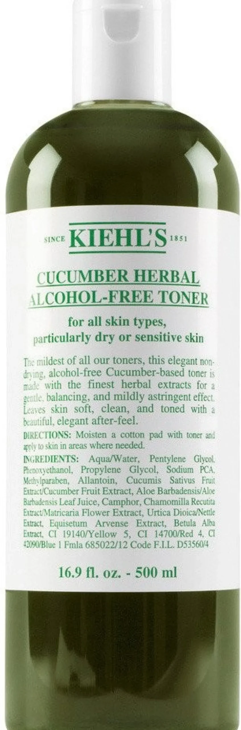 Cucumber Herbal Alcohol-Free Toner Tónico Facial de Pepino