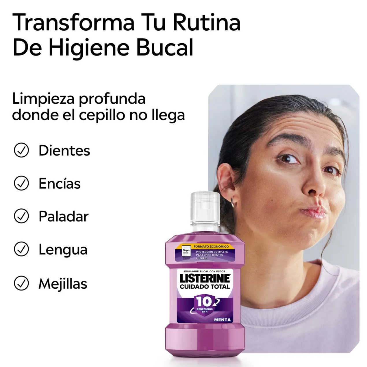 Cuidado Total Enjuague Bucal Sabor Menta