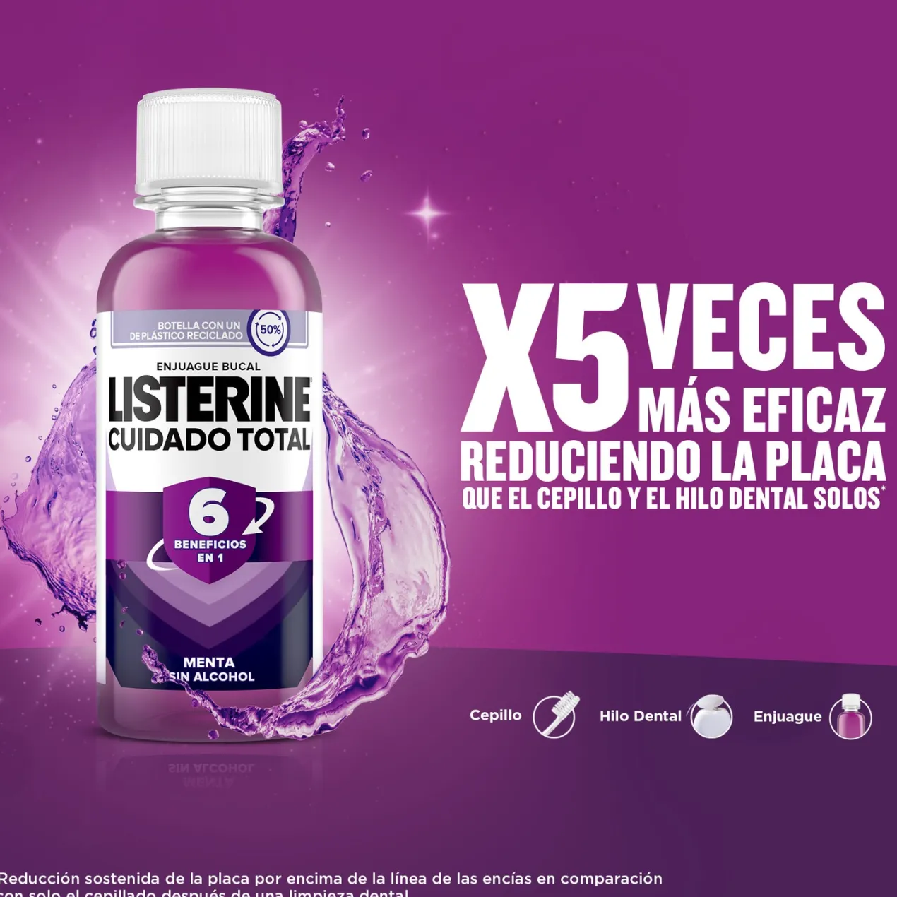 Cuidado Total Enjuague Bucal Sabor Menta