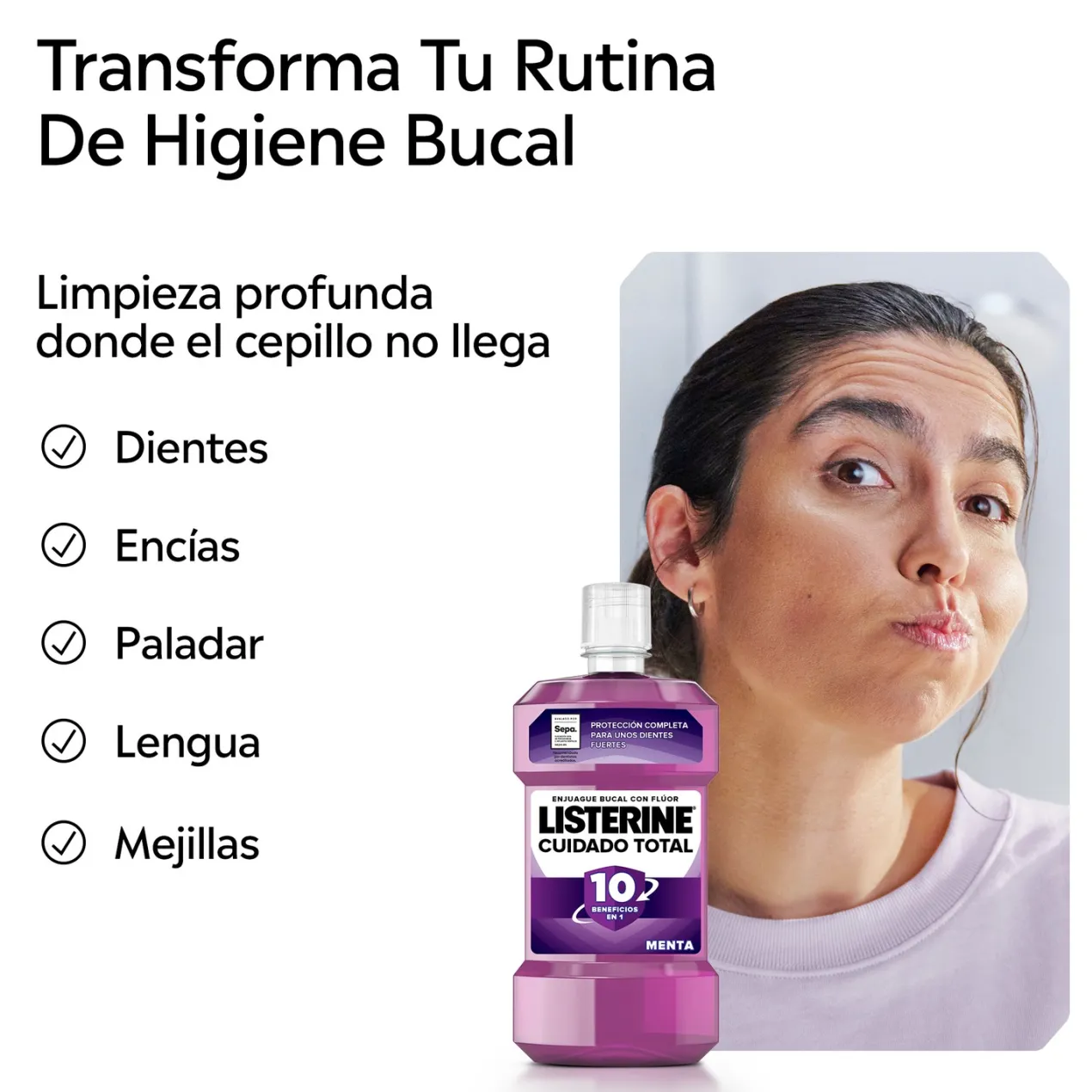 Cuidado Total Enjuague Bucal Sabor Menta