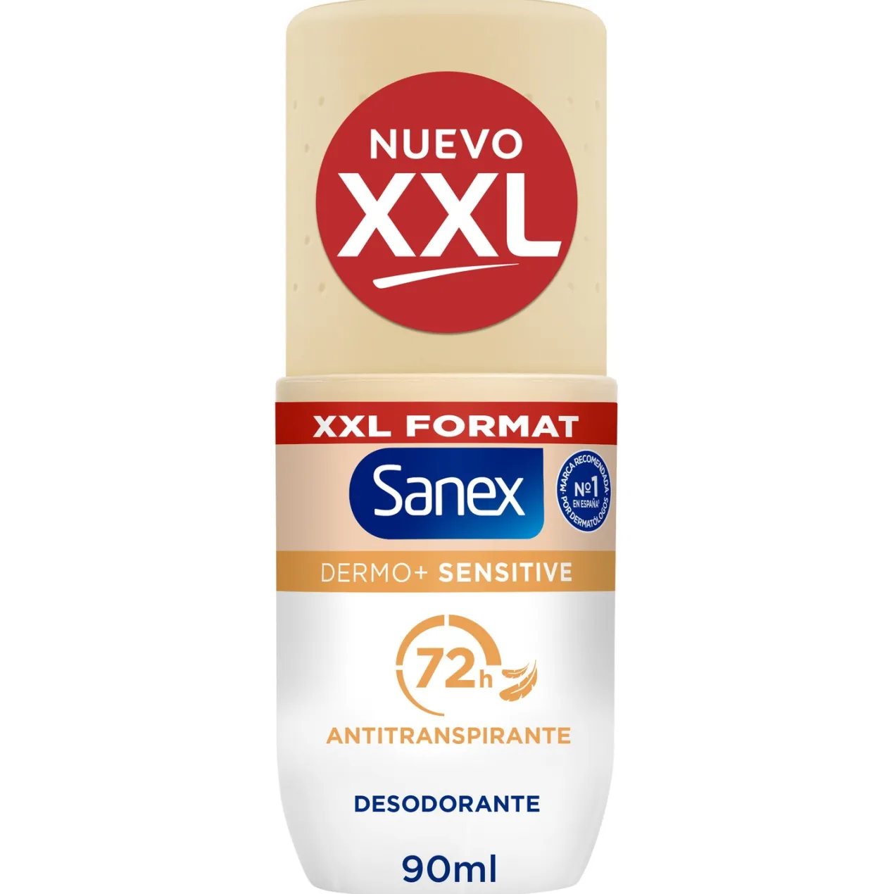 Desodorante Roll-On Dermo+ Sensitive 72h Antitranspirante