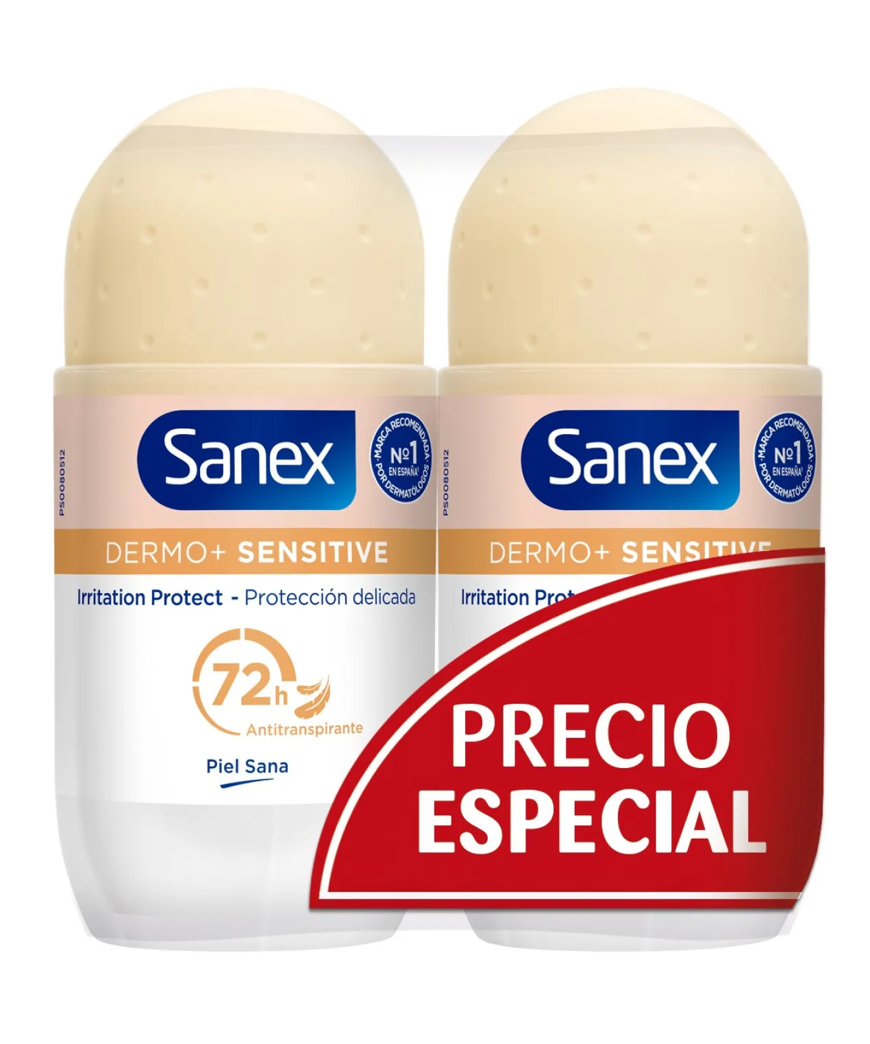 Desodorante Roll-On Dermo+ Sensitive 72h Antitranspirante