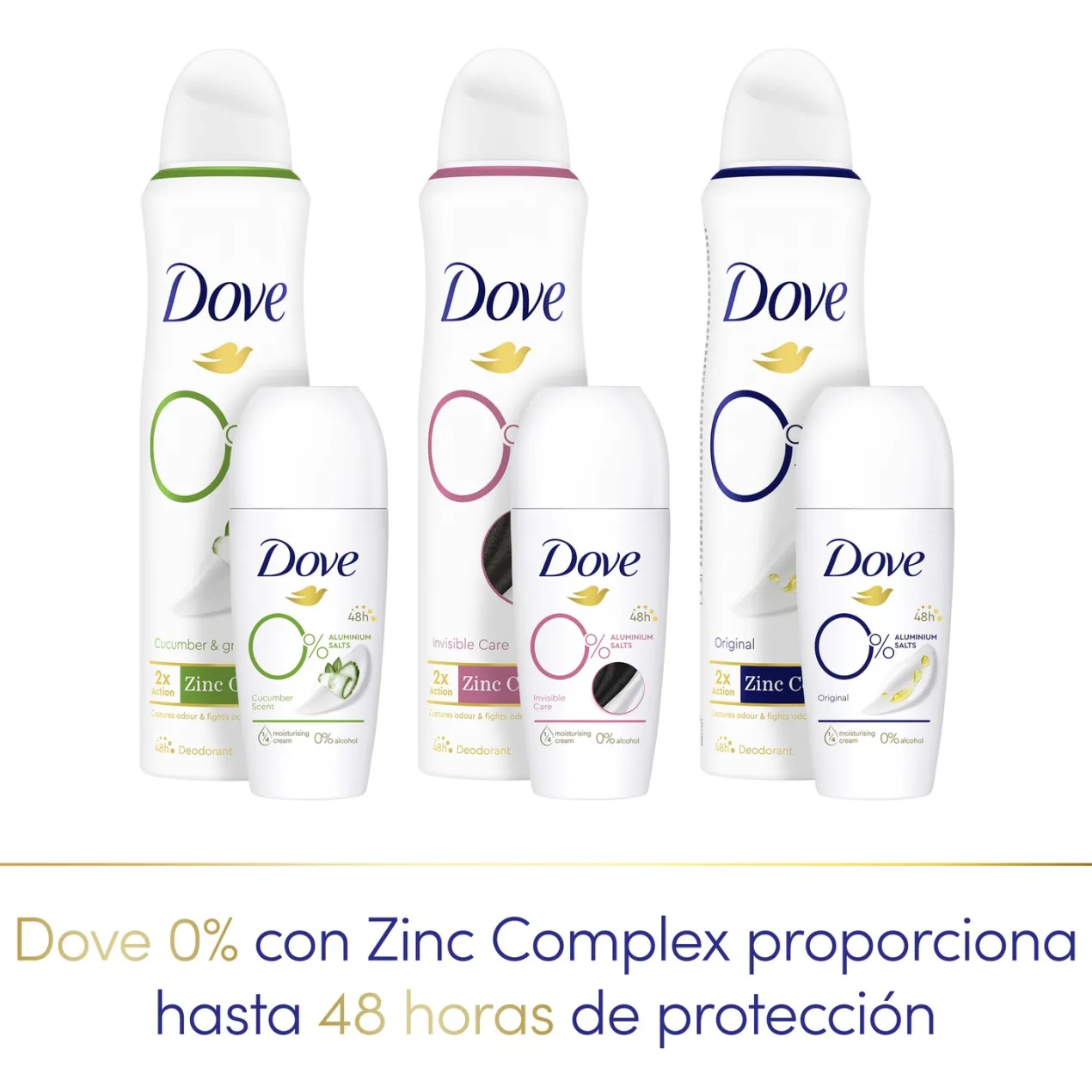 Desodorante Spray 0% Aluminiun Salts Invisible Care