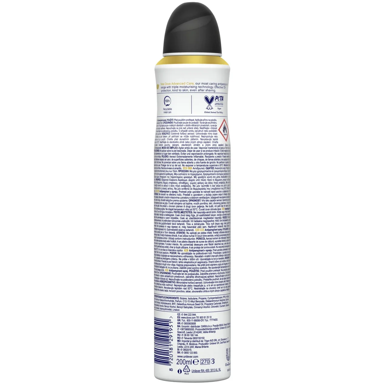 Desodorante Spray Antitranspirante Advanced Care Invisible Dry