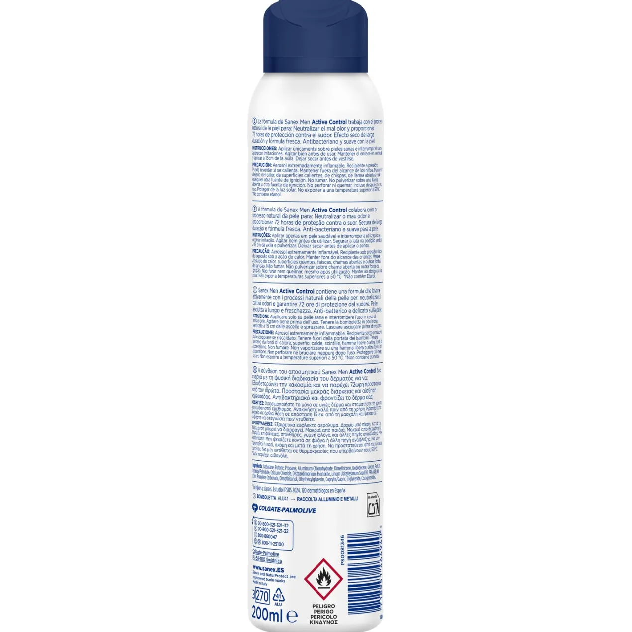 Desodorante Spray Hombre Men Active Control 72h Antitranspirante