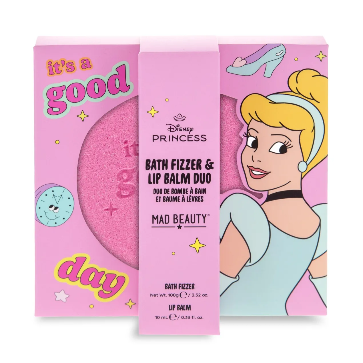 Disney Princess Bomba de Baño + Bálsamo Labial