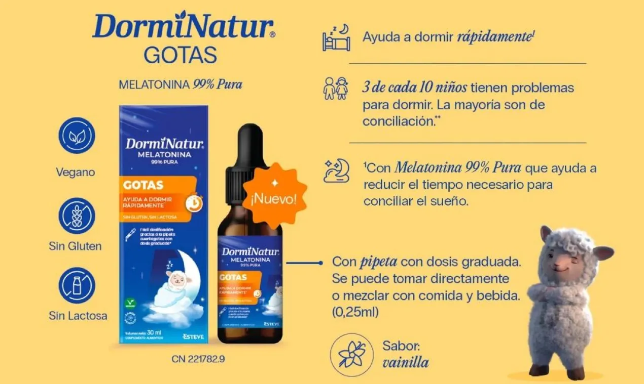 DormiNatur Gotas Melatonina Para Niños Sabor Vainilla