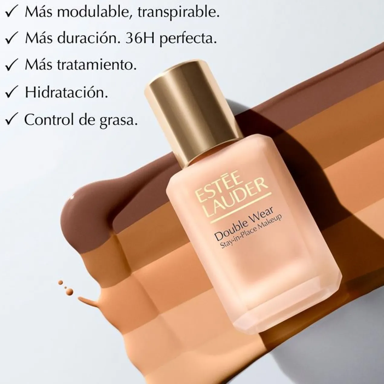 Double Wear Stay-In-Place Base de Maquillaje Mate Larga Duración SPF10
