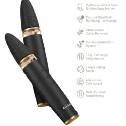 Electric Pumice Foot Smoothing Multi-Pen 8 in 1 Black Gold