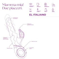 El Italiano Vibrador Dildo Estimulador de Clitoris