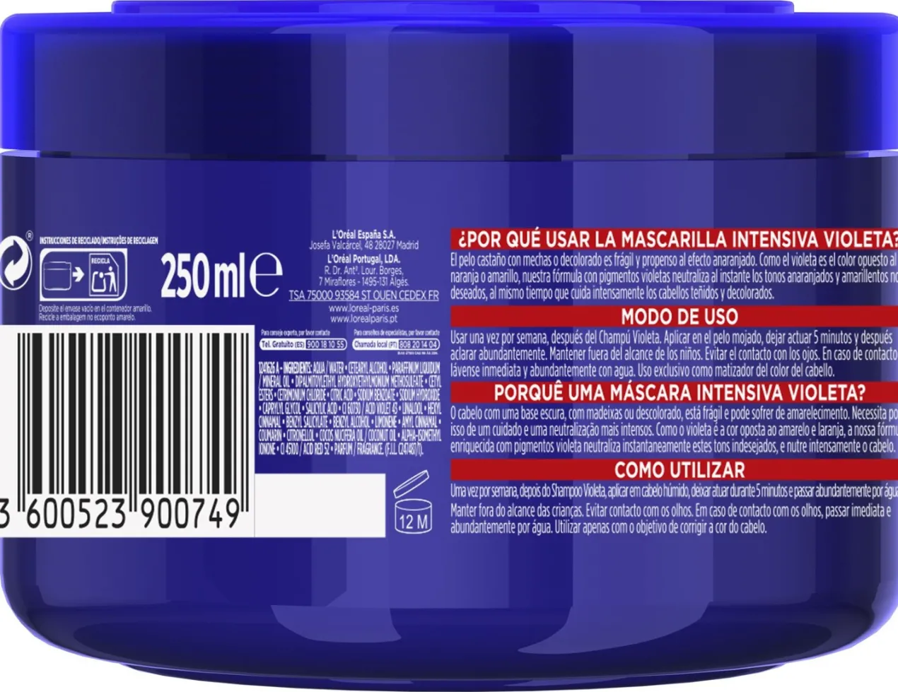 ELVIVE Color Vive Mascarilla intensiva Violeta Matizadora