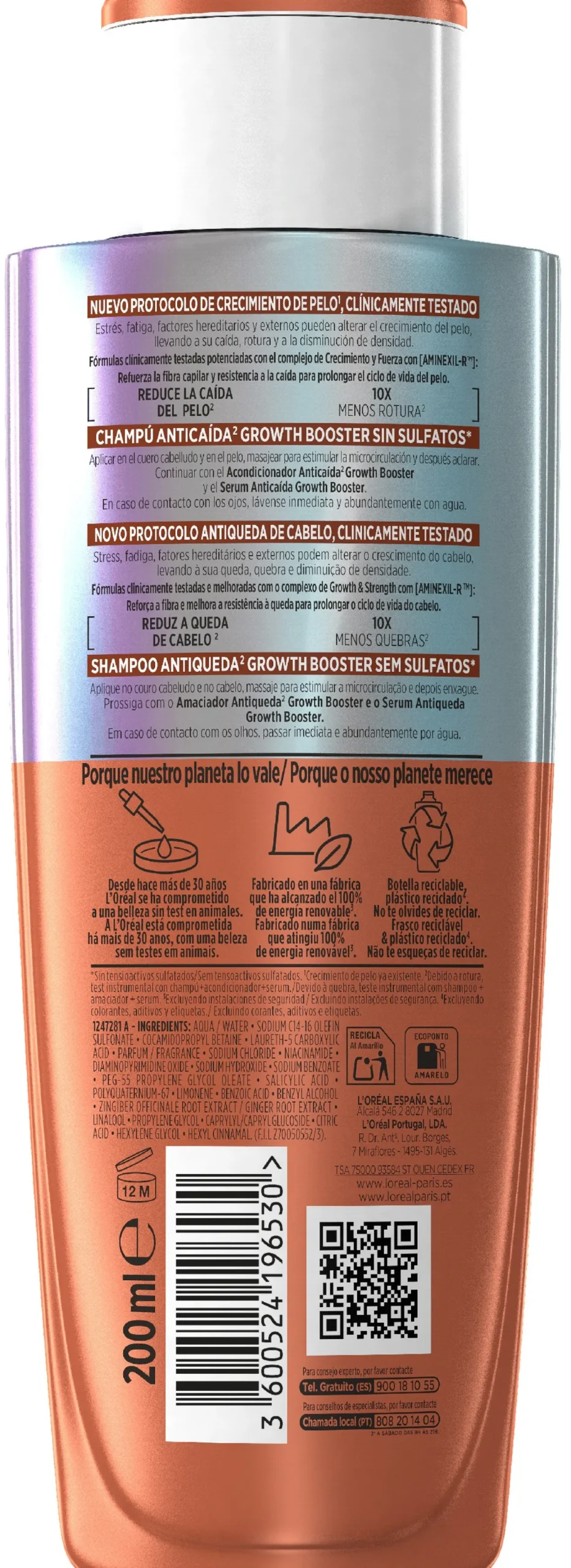 Elvive Growth Booster Champú Anticaída